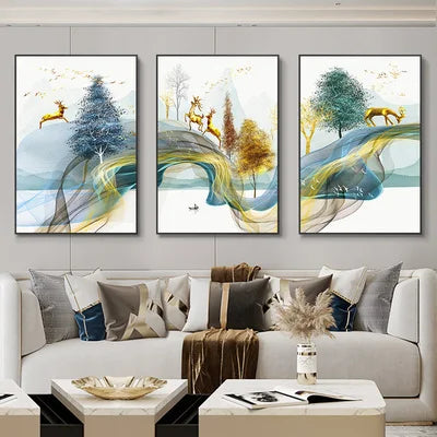 3 Pieces Nordic Luxury Wall Art