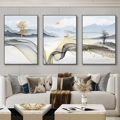 3 Pieces Nordic Luxury Wall Art