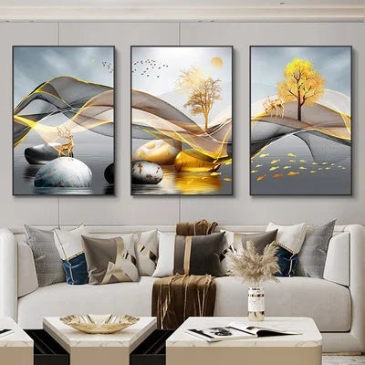 3 Pieces Nordic Luxury Wall Art