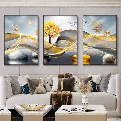 3 Pieces Nordic Luxury Wall Art