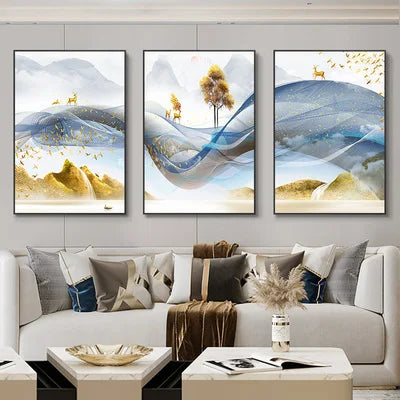 3 Pieces Nordic Luxury Wall Art