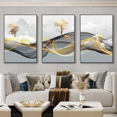 3 Pieces Nordic Luxury Wall Art