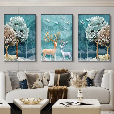 3 Pieces Nordic Luxury Wall Art