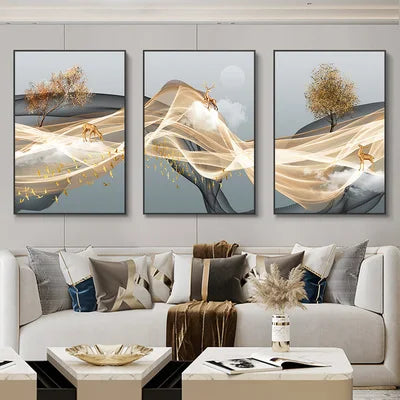 3 Pieces Nordic Luxury Wall Art