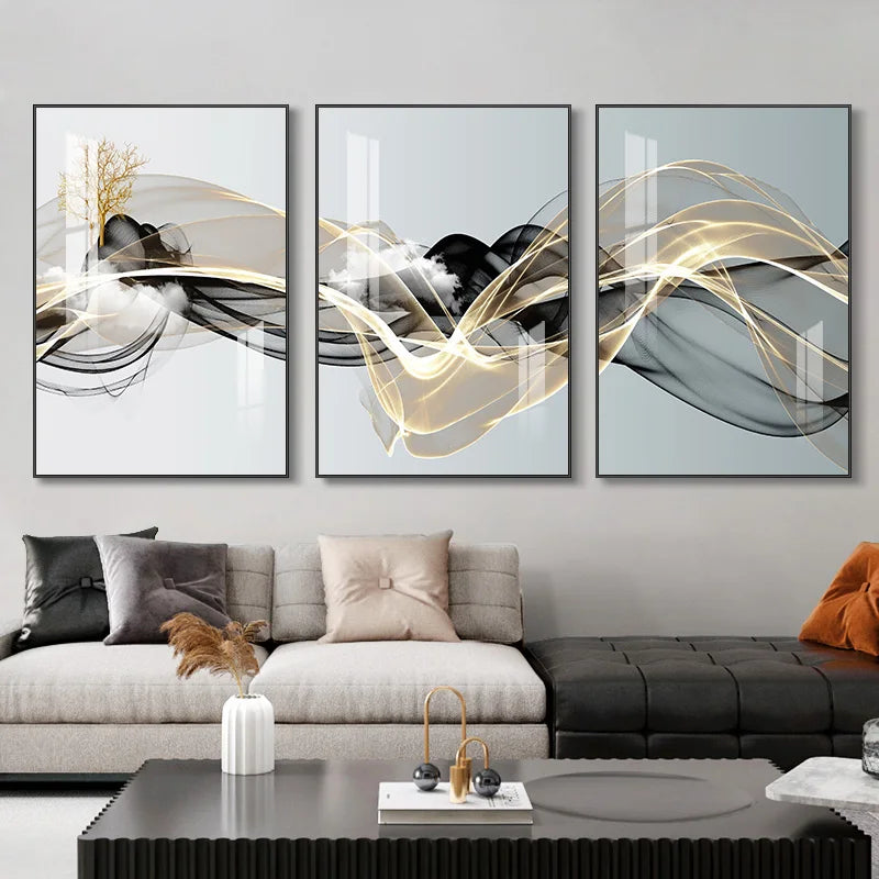 3 Pieces Nordic Luxury Wall Art