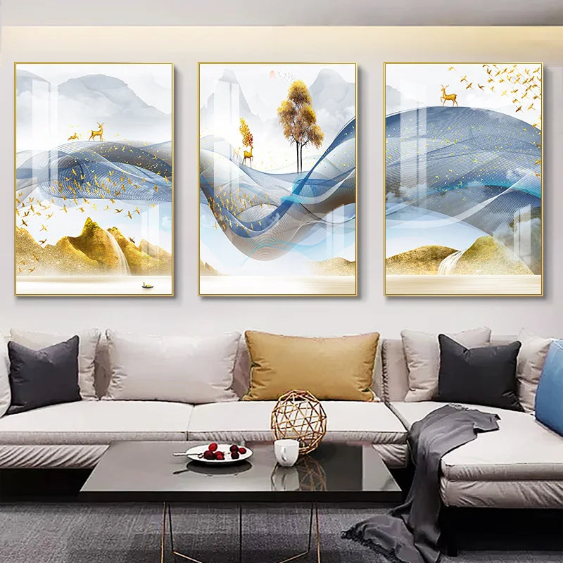 3 Pieces Nordic Luxury Wall Art