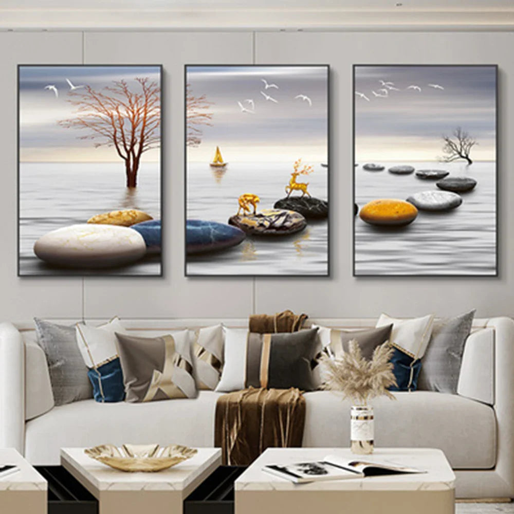3 Pieces Nordic Luxury Wall Art