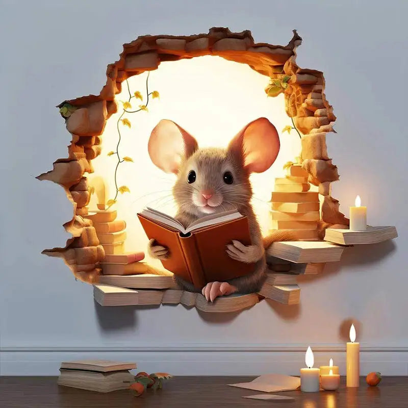 Cute Mouse Wall Sticker