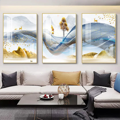 3 Pieces Nordic Luxury Wall Art