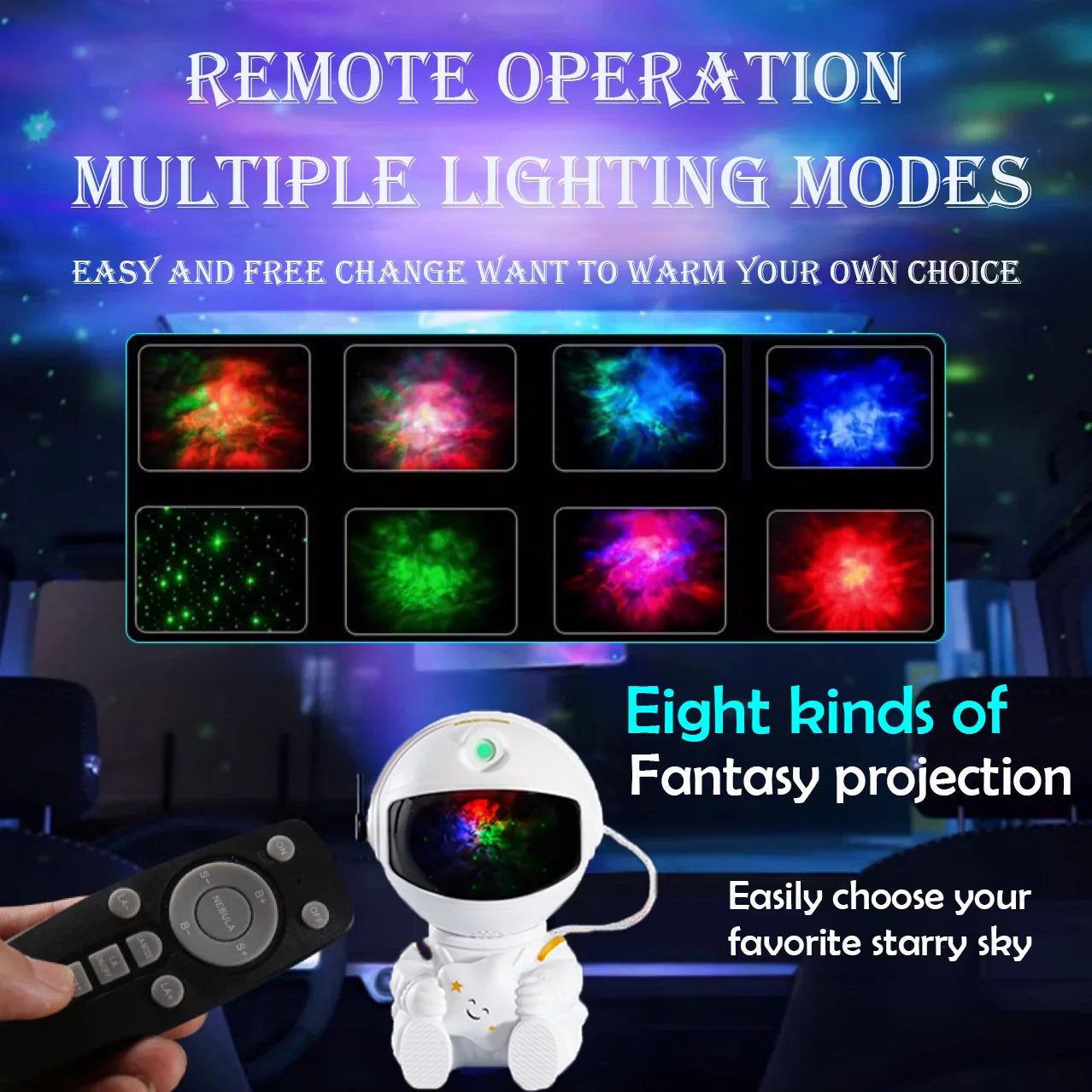 Astronaut Nebula Light Projector