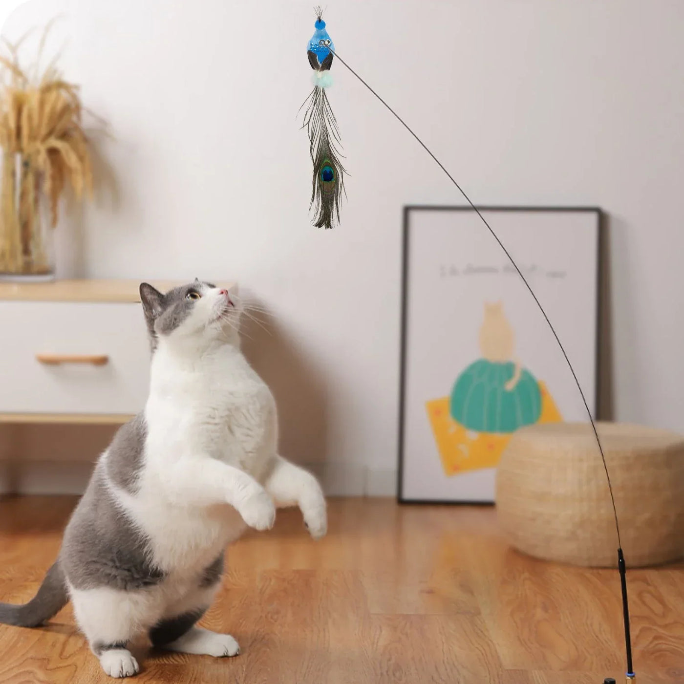 Simulation Bird Funny Cat Stick