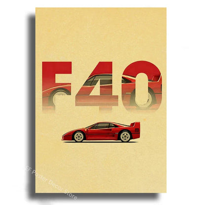 Japanese Cars Samurai Painting